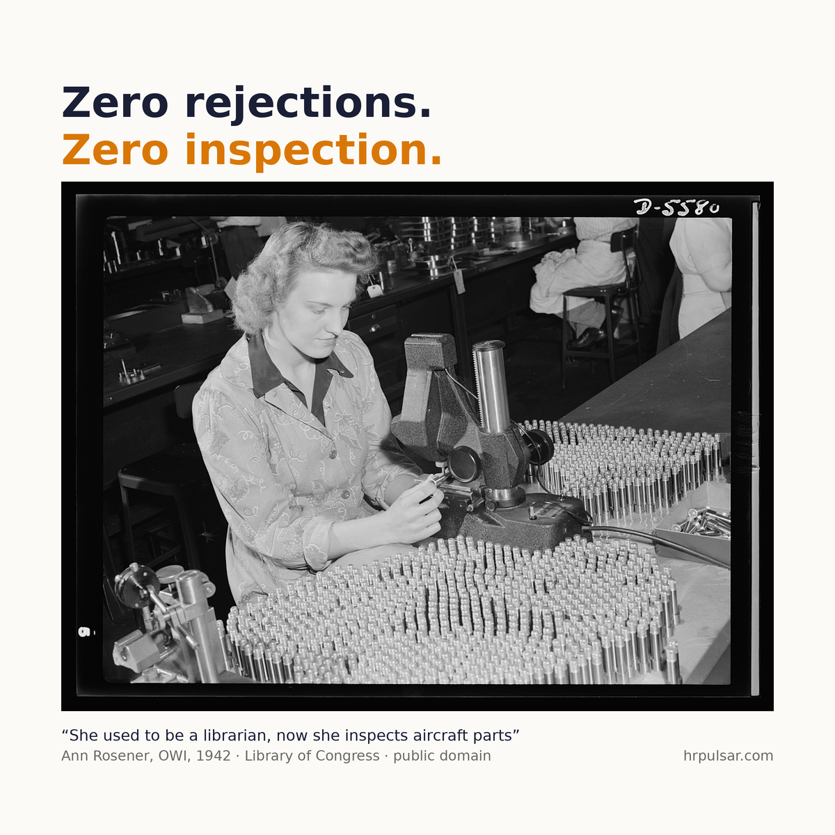 Factory inspector at the line, 1942